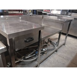 Mesa cocina 1 cajón con estante inferior 183cm